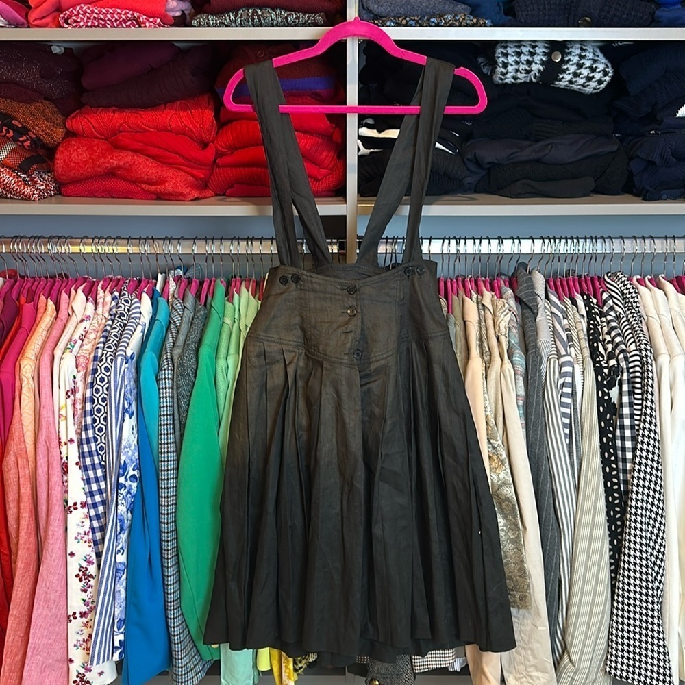 Kenar olive and black overall skirt size 6